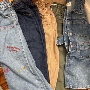 Zara Little Girls Denim and Cotton Pants Collection